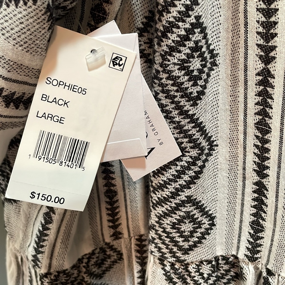 💚🆕 Velvet | Short Sleeve Aztec Print Dress 👗 Size Large. NWT. Pretty Style. - Picture 7 of 9